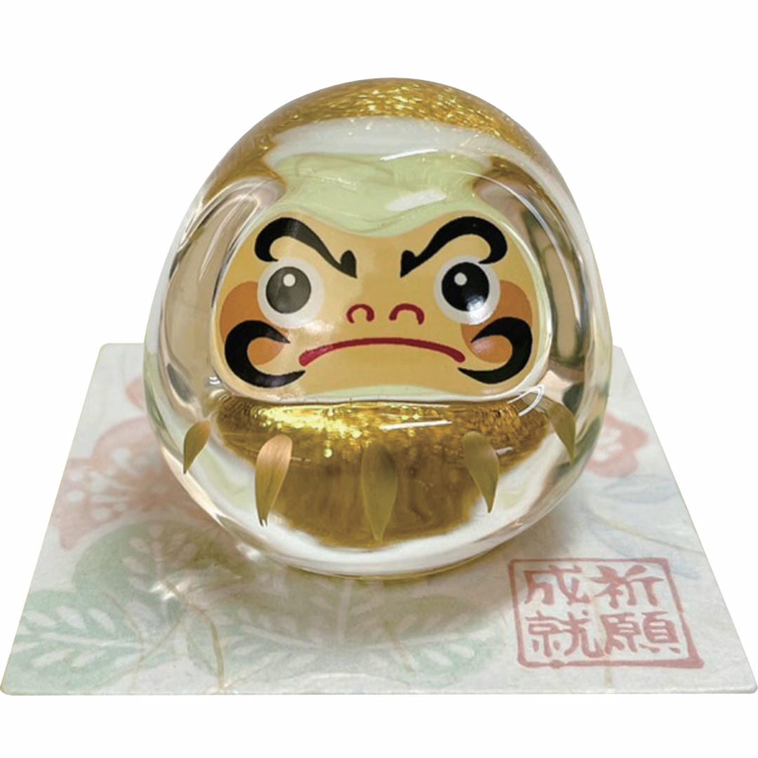 だるま（大） 金 硝子飾り E-5 ガラス 置物 置き物 おしゃれ かわいい