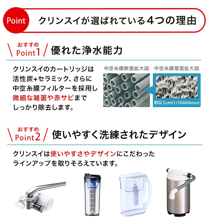 クリンスイ 蛇口直結型 浄水器 カートリッジ CBC03 4個 セット CB