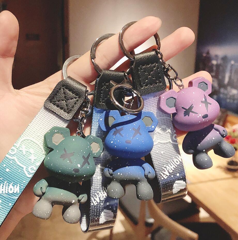 キーホルダー くまちゃん 星空熊チャーム バッグアクセサリー 鍵 車用