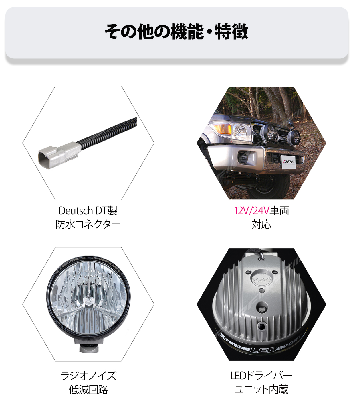 IPF オフロードランプ 900XLSS 2 1個入 エクストリーム LED スポーツ