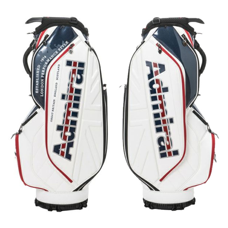 ✨極美品✨ADMRAL ホワイト キャディバッグ Admiral ゴルフバッグ