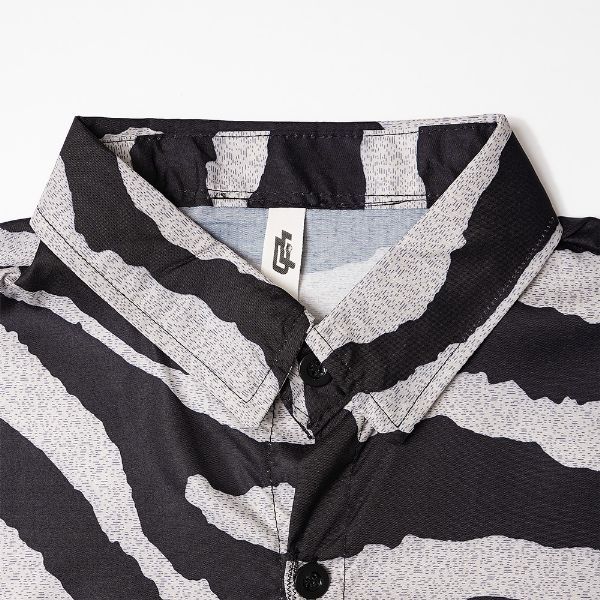 柄シャツ ゼブラ柄 アニマル柄 ブラック 長袖 シャツ ダンス 衣装