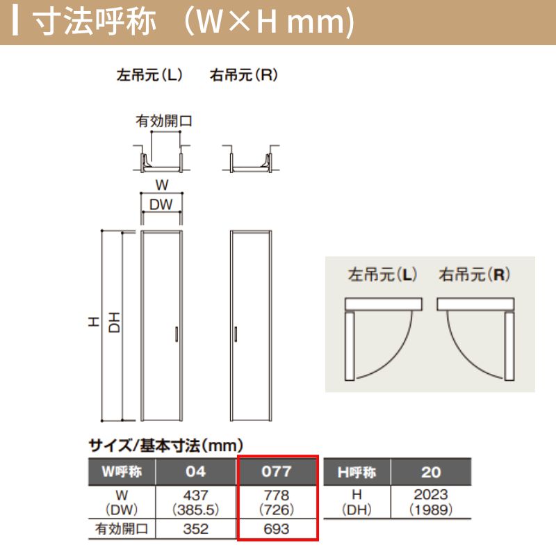 ラシッサ LIXIL クローゼット扉 ドア ラシッサS 片開き戸 LAB ノン