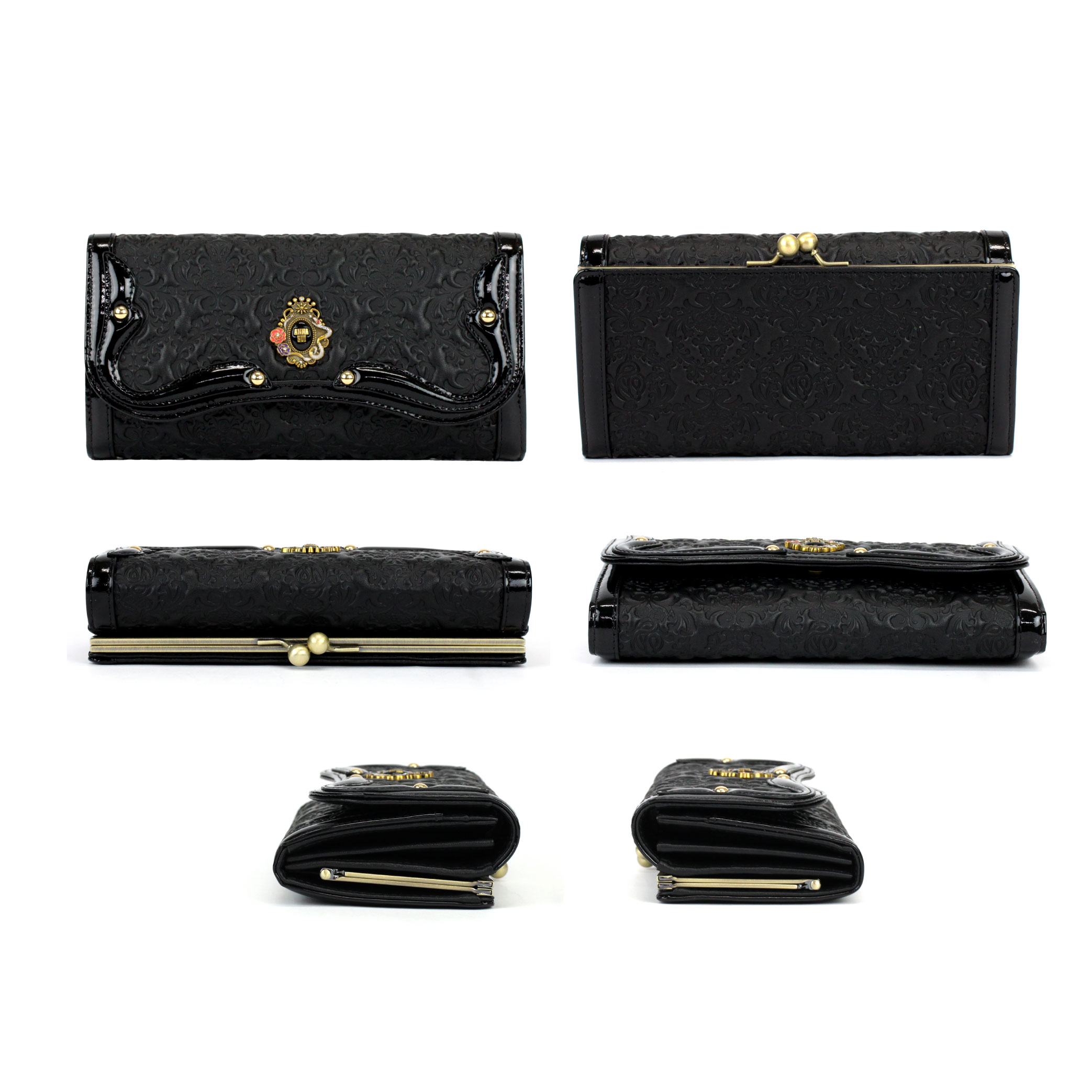 ANNA SUI（アナスイ） 財布 がま口 長財布 316110 セルパン 牛革 本革