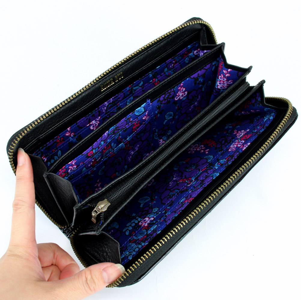 ももたんANNA SUI アナスイ セルパン がま口長財布 ブラック 白蛇 もも