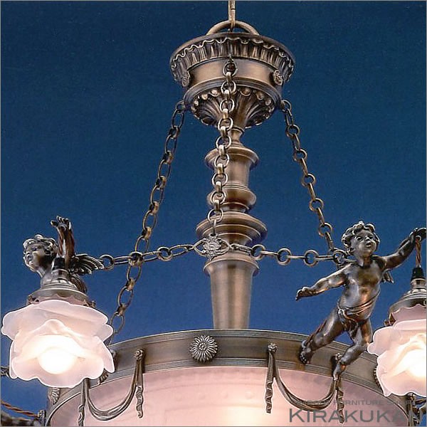 輸入照明 天使のランプペンダント7灯＆シェードセット 照明器具