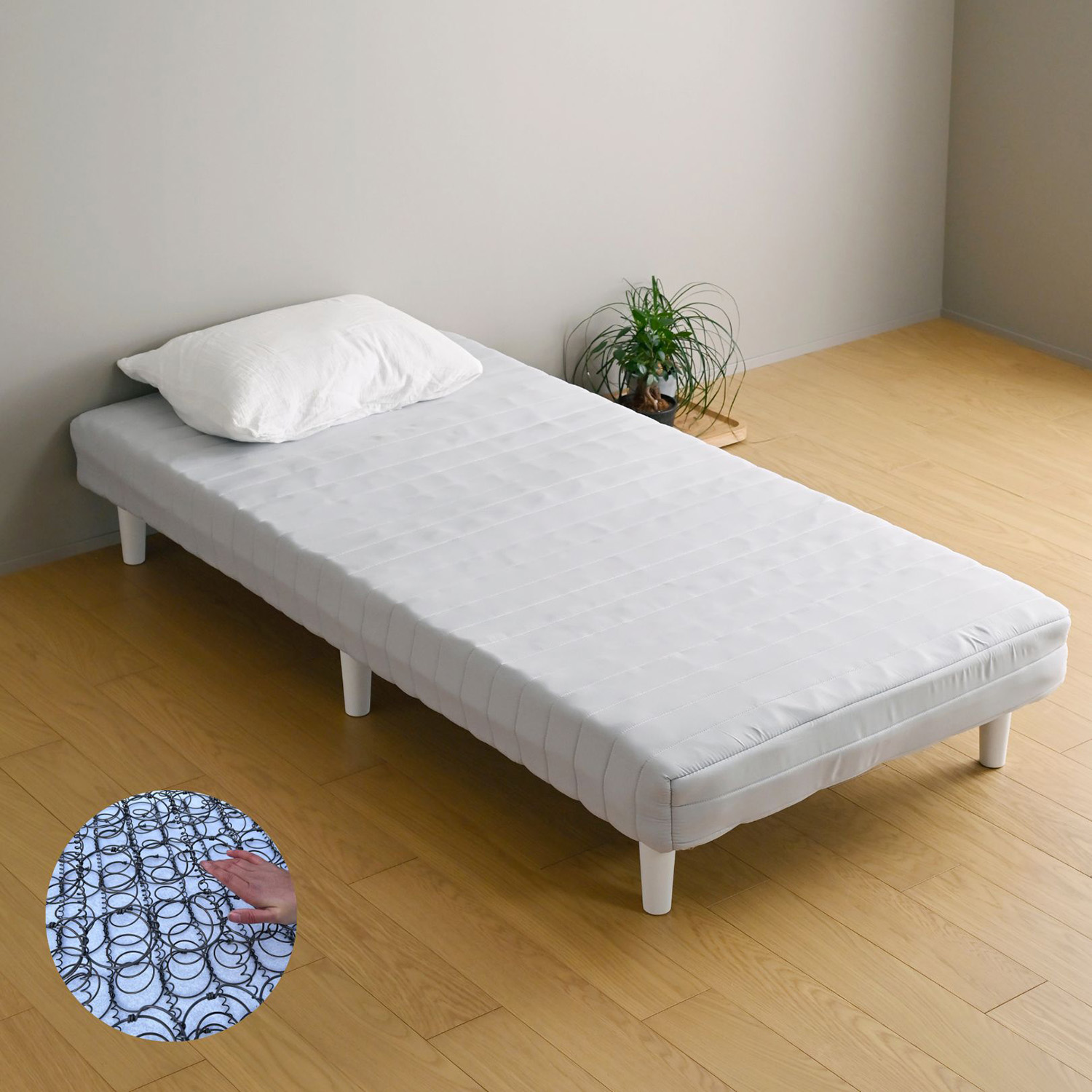 山善（YAMAZEN） ベッド 脚付きマットレス シングル 組み立て簡単