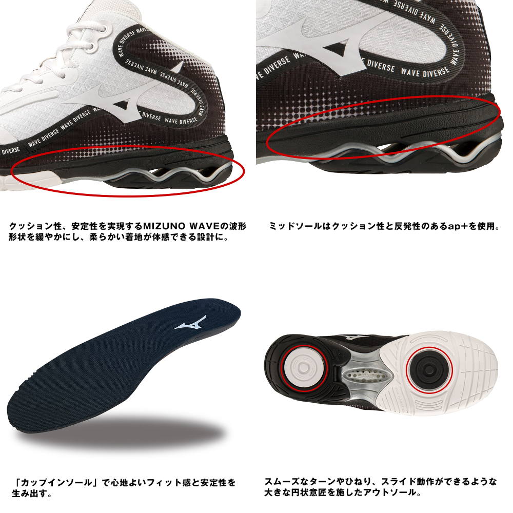 MIZUNO ミズノ スタジオエクササイズ用フィットネスシューズ ユニ