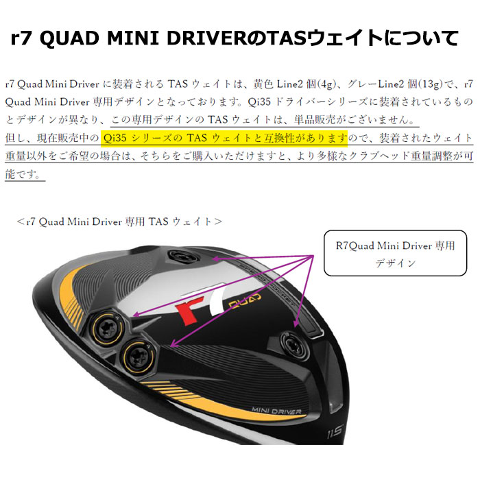 TaylorMade（テーラーメイド） Qi35 ドライバー用 純正 TAS ウェイト