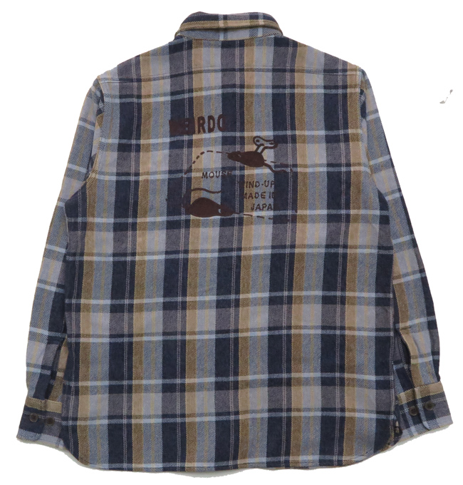 WEIRDO（ウィアード） チェーン刺繍 長袖 チェック ワークシャツ WIND