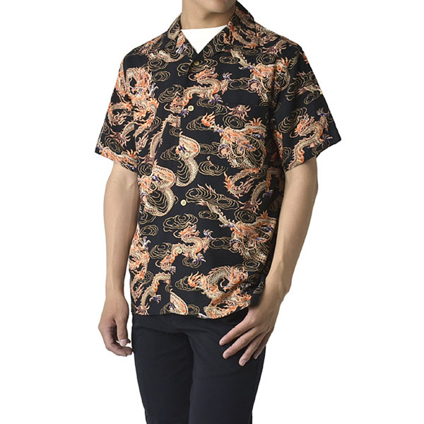 FLAG ON CREW アロハシャツ 半袖 メンズ 開襟 シャツ 開襟シャツ