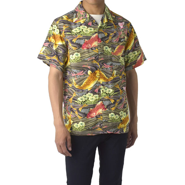 FLAG ON CREW アロハシャツ 半袖 メンズ 開襟 シャツ 開襟シャツ