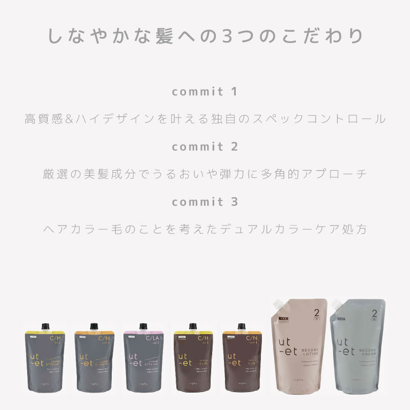 utーet ナプラ ウトエト クリーム BR 2剤 1000g ストレートパーマ液