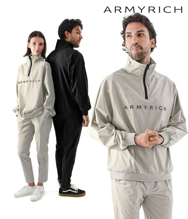 ARMYRICH アーミーリッチ 撥水ナイロンハーフジッププルオーバー