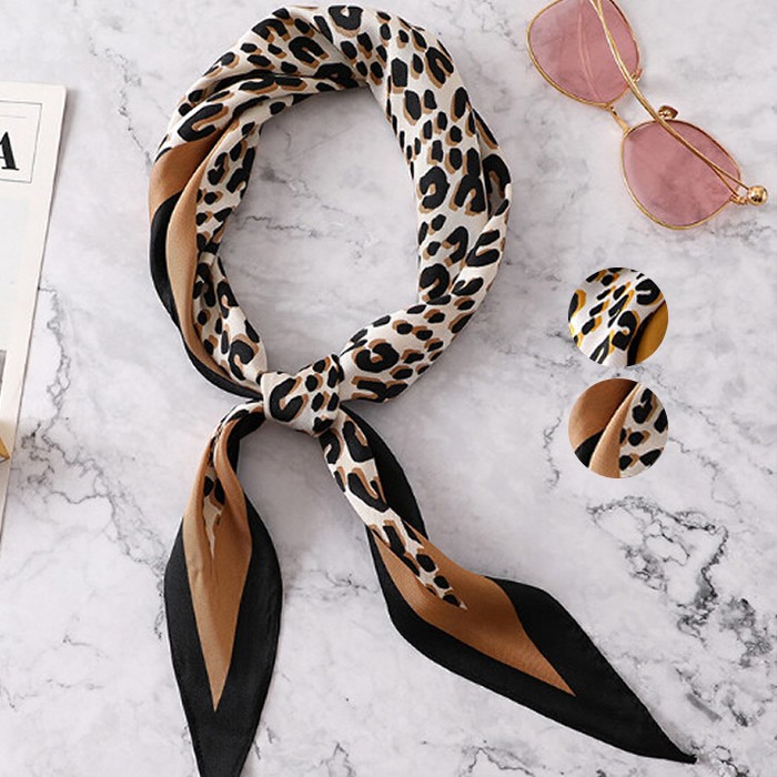 スカーフ レディース レオパード アニマル柄 ヒョウ柄 : ChatonBlanc