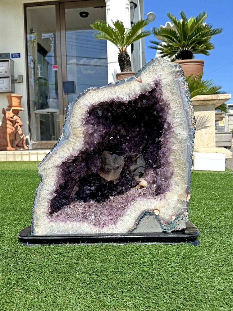 天然 紫水晶 特大 アメジスト ドーム 原石 大きい パワーストーン 57.4