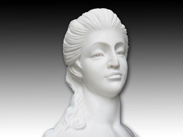 大理石彫刻 女神の胸像 A 石像 H67cm インテリア 置物 美術品 オブジェ