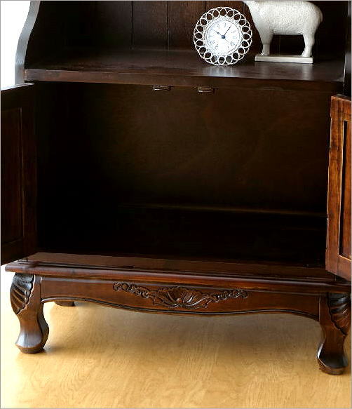 アンティーク 家具 飾り棚 飾棚 ラック キャビネット 収納棚 完成品 猫