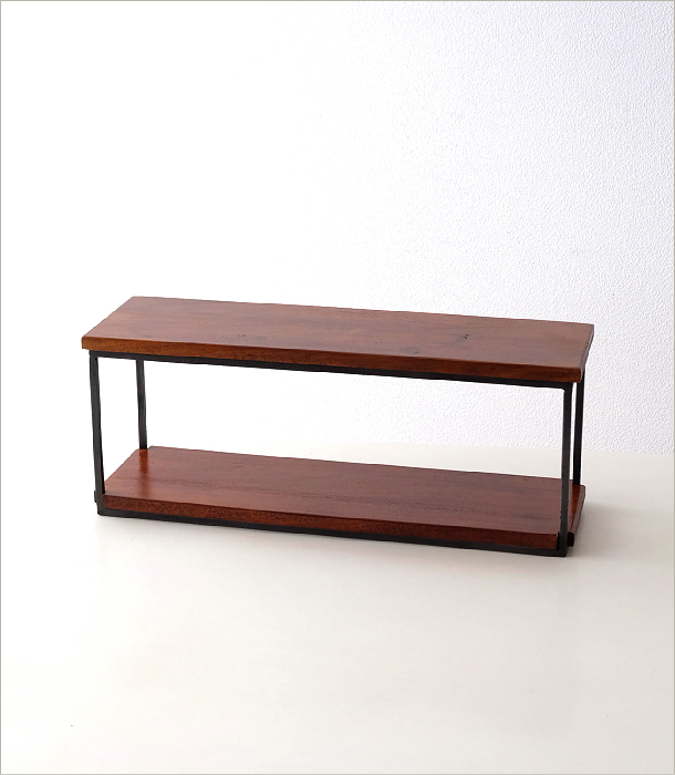 壁掛け棚 ウォールシェルフ ウォールラック 木製 アイアン スパイス