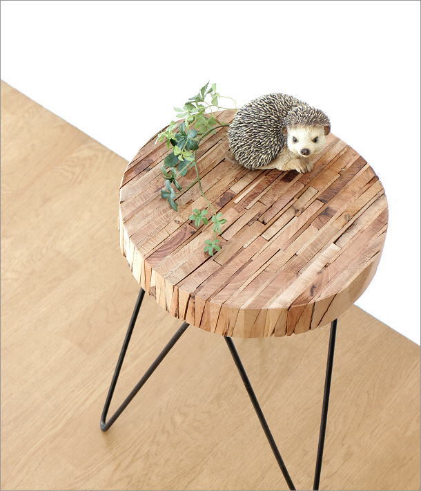 花台 木製 アイアン おしゃれ サイドテーブル フラワースタンド 室内