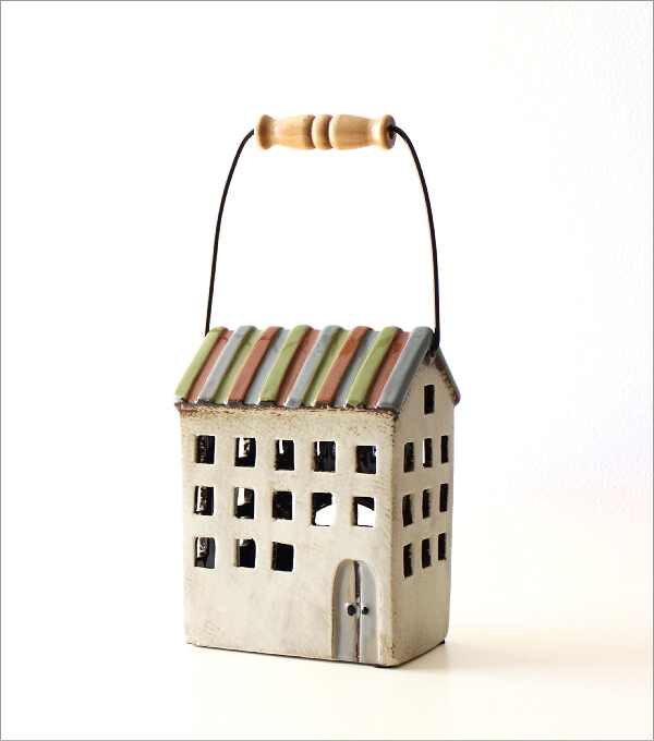 キャンドルホルダー 家 おうち 陶器 アンティーク 北欧 おしゃれ 屋外