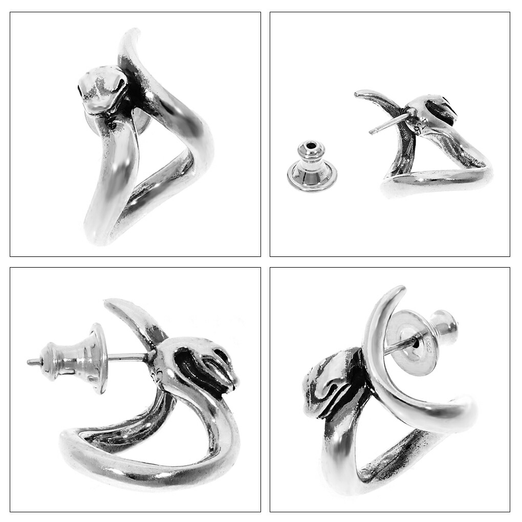 GIGOR（ジゴロウ） スネイヴィー 左耳タイプ シルバー ピアス 1P 片耳