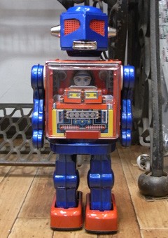 ブリキのおもちゃ ブリキの電動ロボット メタルフロンティア
