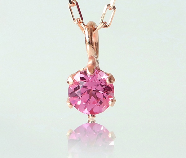 ネックレス 希少石 アヤナ スピネル 一粒 シンプル K10 YG イエロー