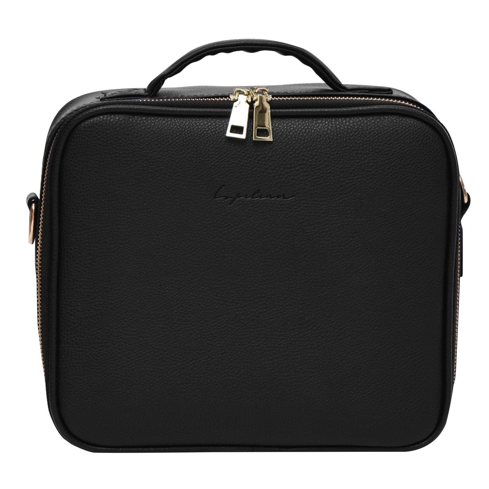 Lupilina ショルダー付 メイクボックス 鏡付き 大容量 持ち運び コスメ