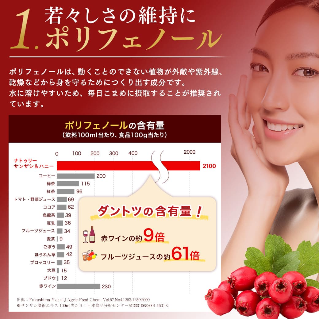 NaTruly（ナトゥリー） さんざしジュース サンザシ濃縮エキスと