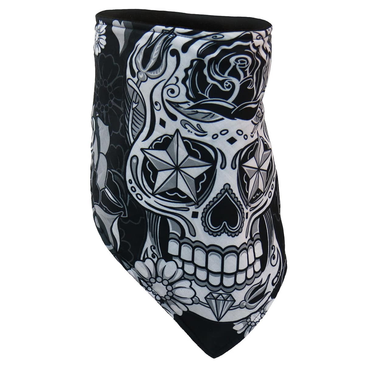 米国直輸入! ホットレザー シュガースカル ハーフ フェイスラップ