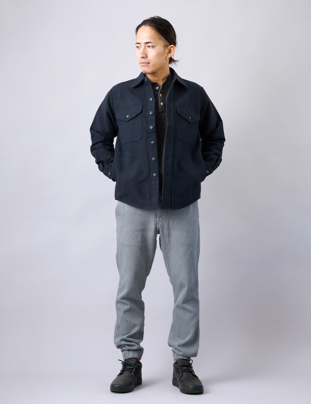 BLUE PORT メルトンジャケット CPOジャケット メンズ アウター 保温性