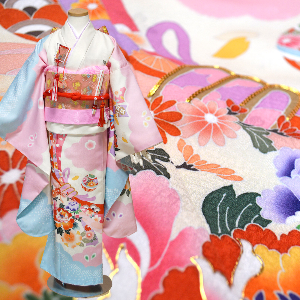 七五三 着物 7歳 正絹 16点 フルセット 購入 トータル 着物セット