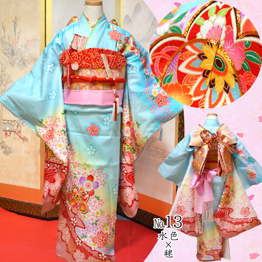 七五三 着物 7歳 16点 フルセット 購入 トータル 着物セット 女の子