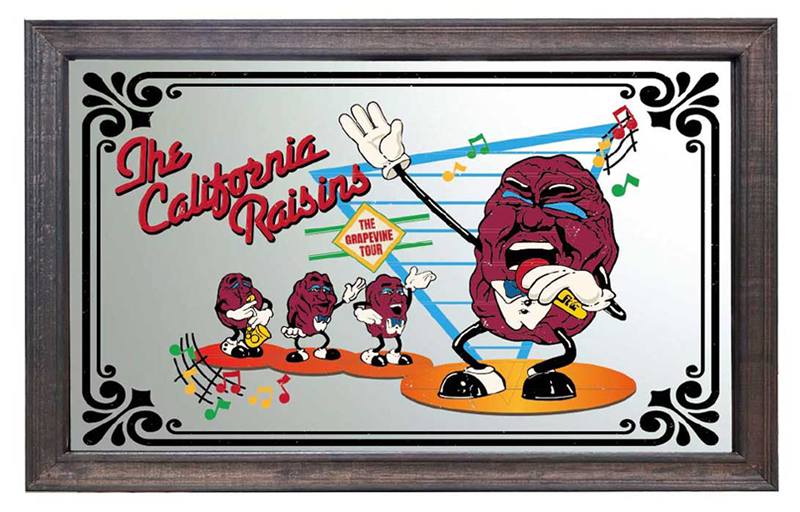 カリフォルニアレーズン パブミラー 鏡 アクリル製 アクリルミラー