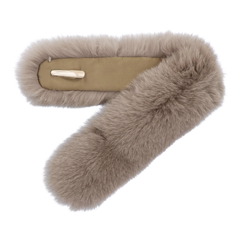 ブルーフォックス ファー マフラー リアルファー 秋 冬 ストレート