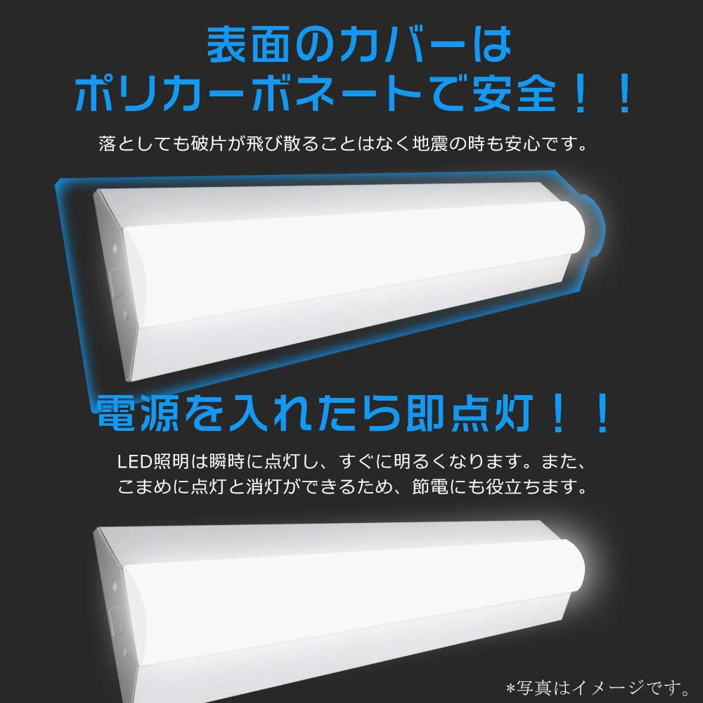 LED ベースライト 逆富士 20W型2灯相当 薄型 25W 5000LM LED蛍光灯 20W