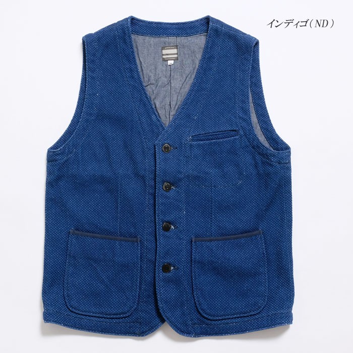 桃太郎ジーンズ（MOMOTARO JEANS） Lot.04-010 刺し子ベスト 04-010