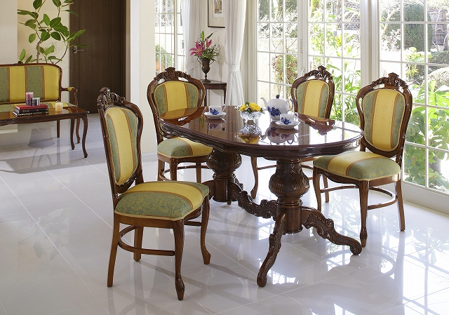 イタリア デスク ライティング ビューロー 3段 茶 象嵌 丸脚 完成品