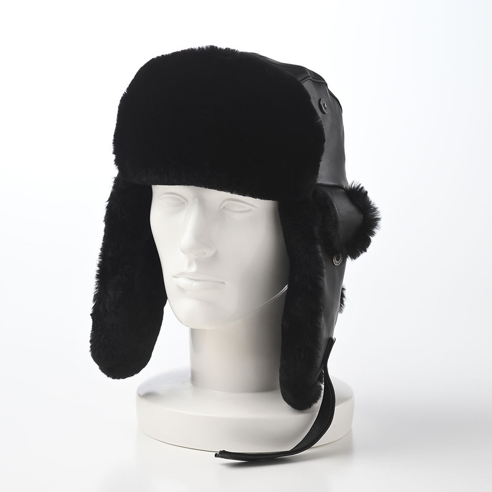 CROWN CAP（クラウンキャップ） 飛行帽 レザーフライトキャップ 防寒帽