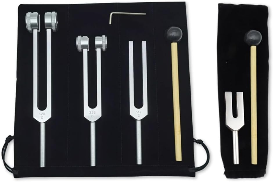 ヒーリング 音叉 128Hz 256Hz 512Hz 4096Hz 浄化 セット : スピード