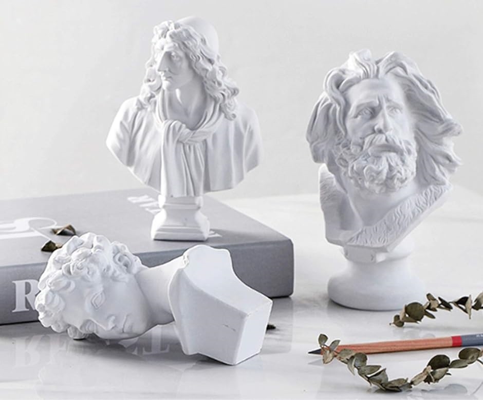 自宅が美術館 石膏風人物像 15cm モリエール : スピード発送 ホリック