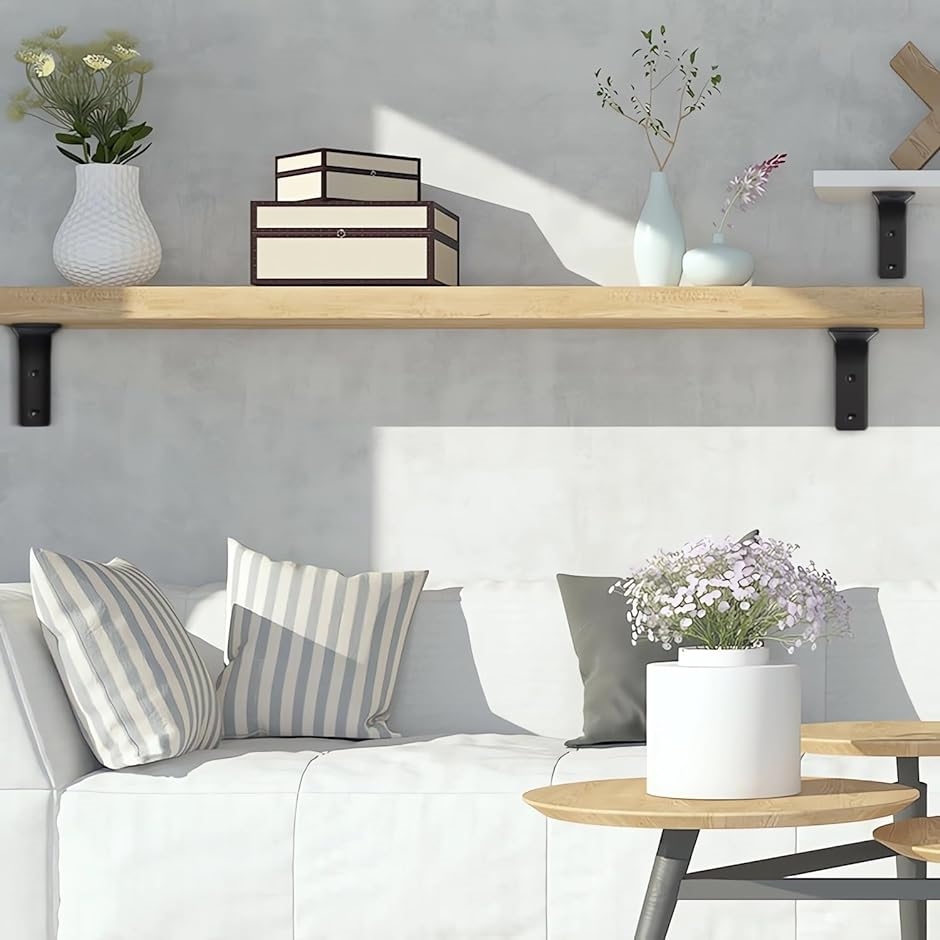 棚受け 金具 L字型 ブラケット ステンレス製 耐荷重25-75KG 2本入 壁