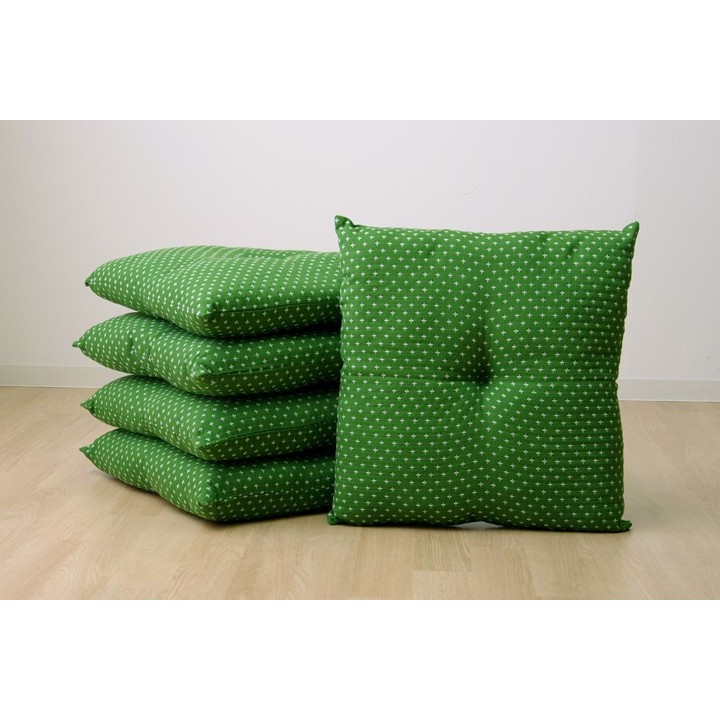 イケヒコ 座布団 セット クッション 銘仙判 刺し子 約55×59cm 5枚組