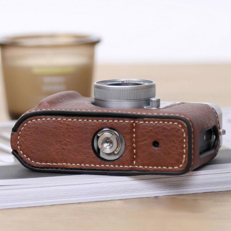 FUJIFILM X half X-HF1 ケース PUレザーハーフケース ハーフカバー