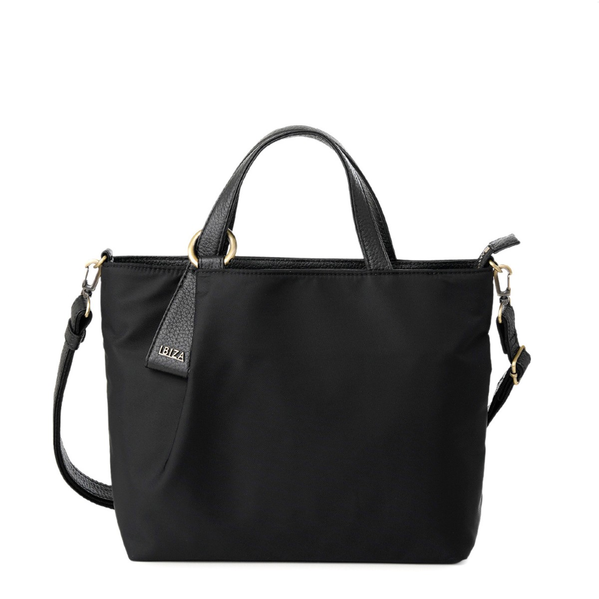 イビサ公式 2WAY ショルダー 斜めがけ トート ナイロン 軽量 付属 本革