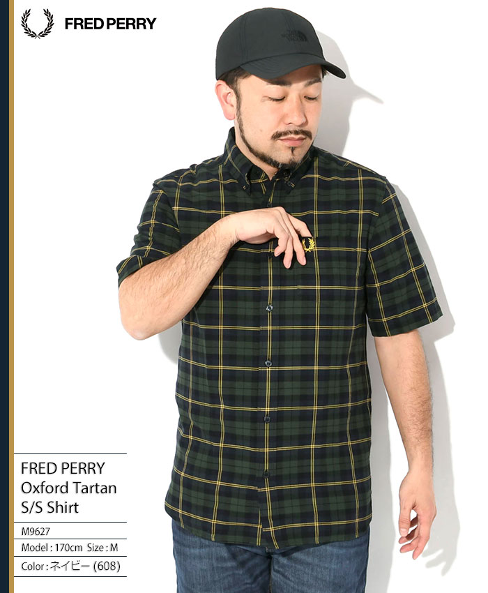 FRED PERRY（フレッドペリー） シャツ 半袖 メンズ オックスフォード