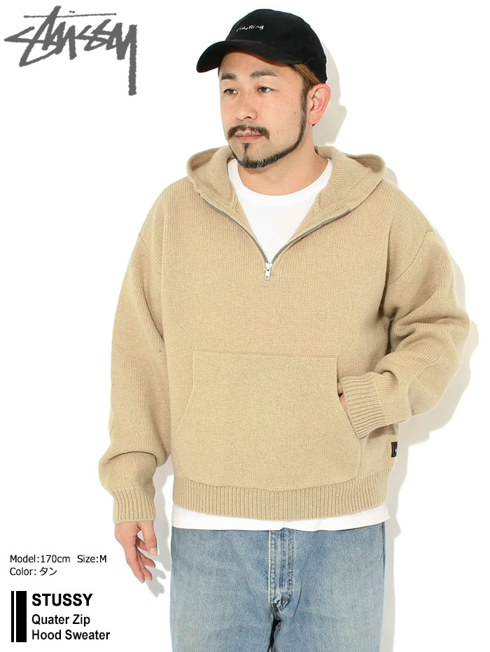 STUSSY（ステューシー） セーター メンズ Quater Zip Hood ( stussy