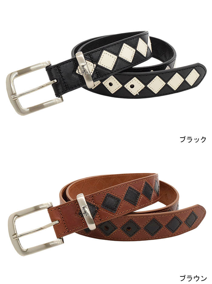 STUSSY（ステューシー） ベルト メンズ Argyle Stitch Leather
