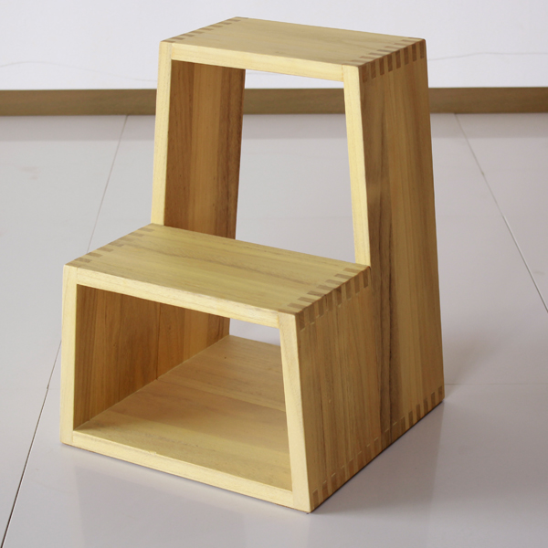 踏み台 2段 オシャレ 完成品 木製 無垢 ステップ スツール 大川家具